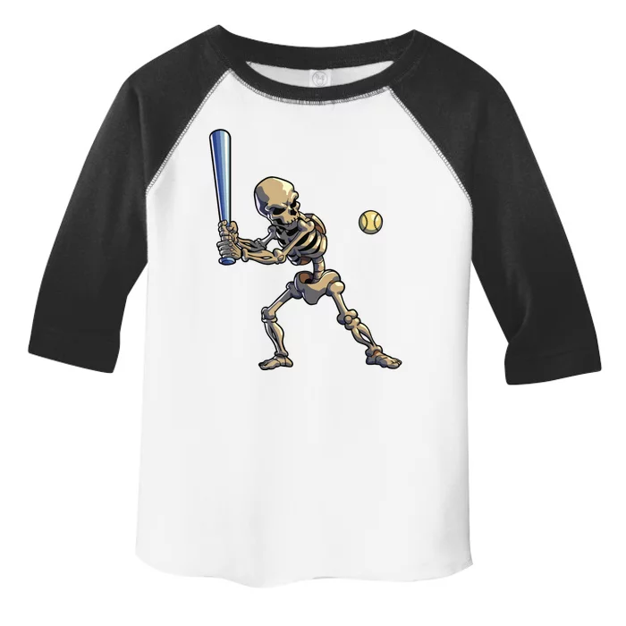 Baseball Skeleton Halloween Boy Baseball Halloween Toddler Fine Jersey T-Shirt