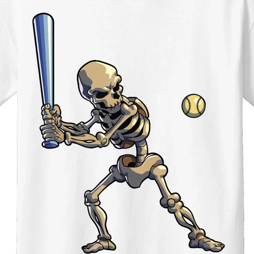 Baseball Skeleton Halloween Boy Baseball Halloween Kids T-Shirt