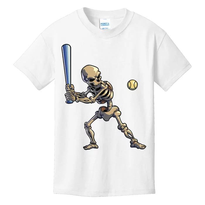 Baseball Skeleton Halloween Boy Baseball Halloween Kids T-Shirt