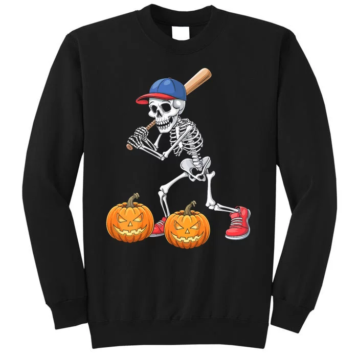 Baseball Skeleton Halloween Funny Baseball Halloween Sweatshirt