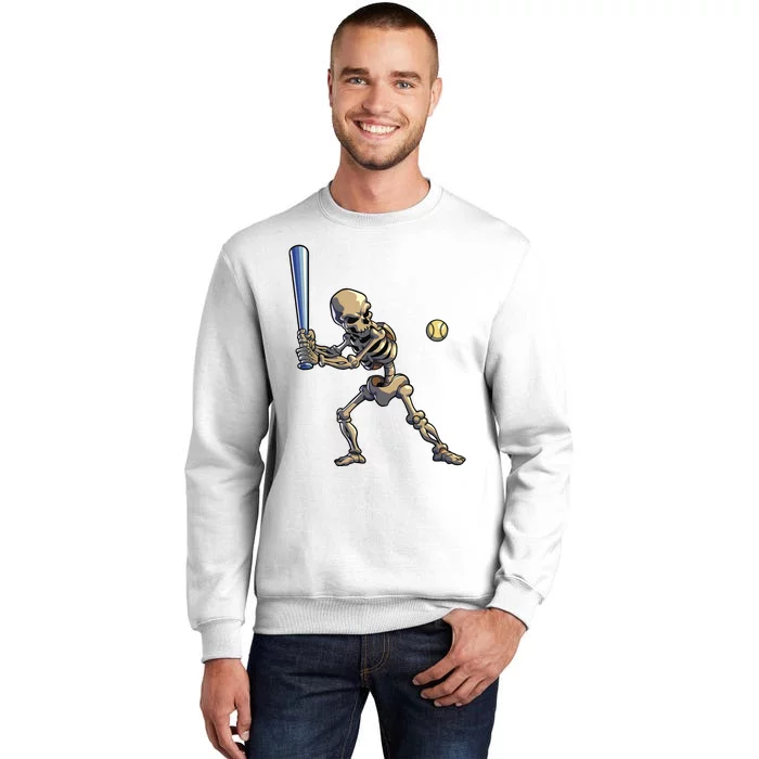 Baseball Skeleton Halloween Boy Baseball Halloween Sweatshirt