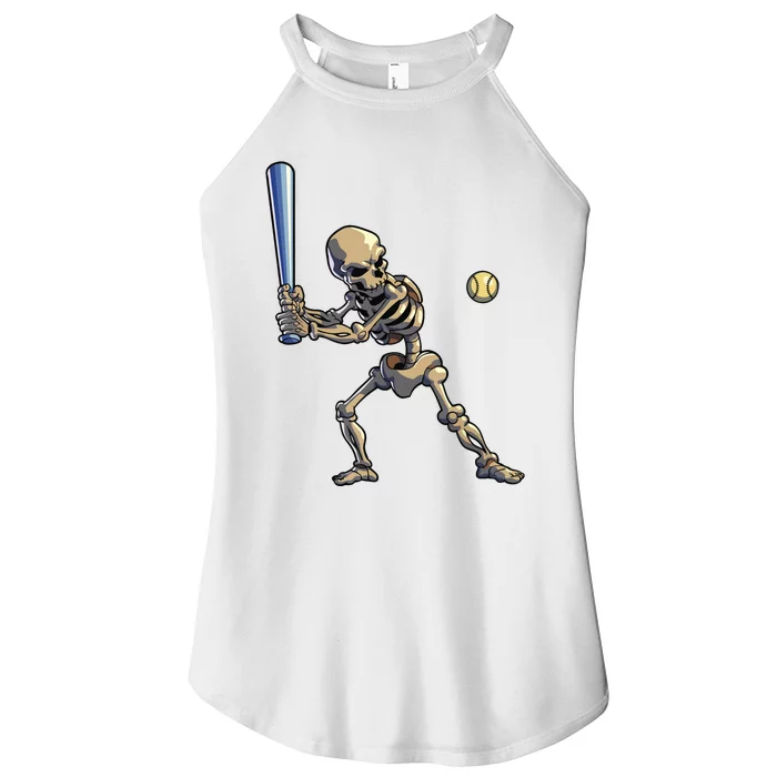 Baseball Skeleton Halloween Boy Baseball Halloween Women’s Perfect Tri Rocker Tank