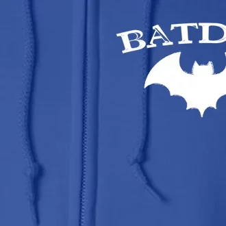 Batdad Super Hero Proud Dad Novelty Gift Costume Gift Full Zip Hoodie