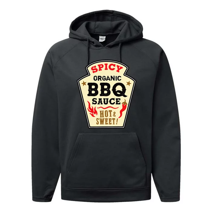 Bbq Sauce Hot Spicy Grill Barbeque Halloween Costume Performance Fleece Hoodie