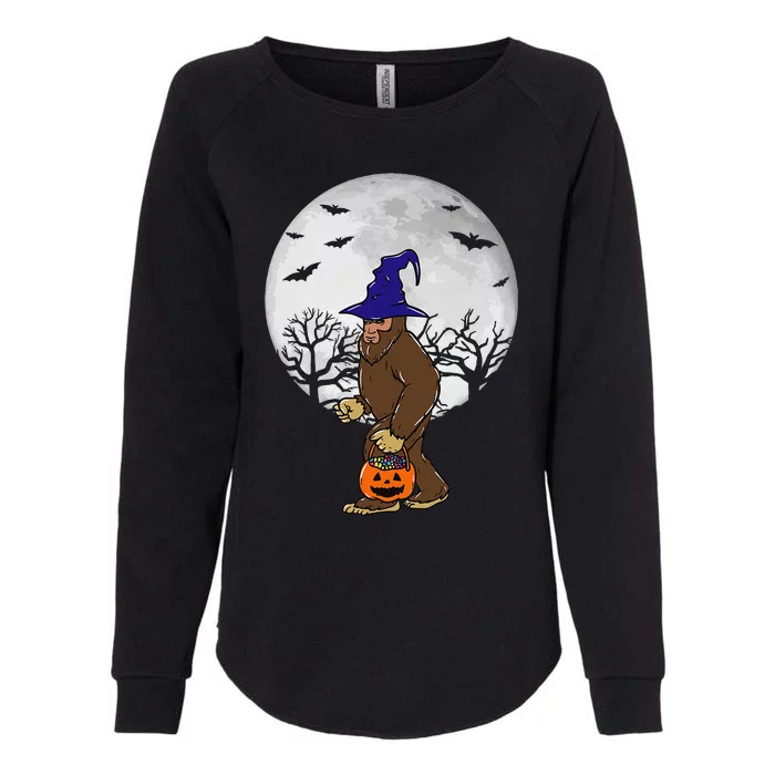 Bigfoot Sasquatch Halloween Pumpkin Candy Costume Womens California Wash Sweatshirt