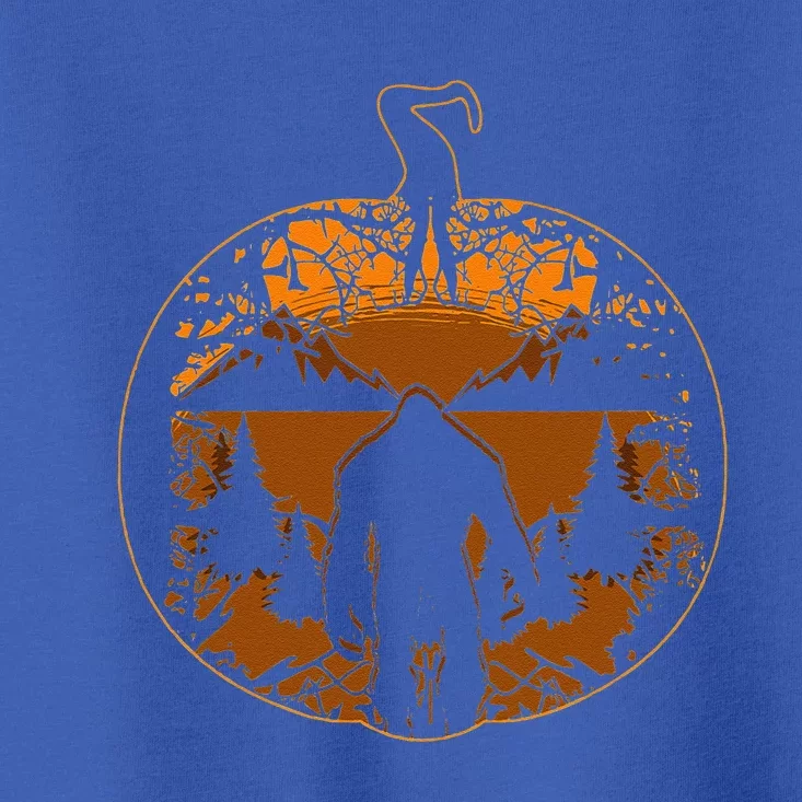 Bigfoot Sasquatch Halloween Pumpkin Toddler T-Shirt