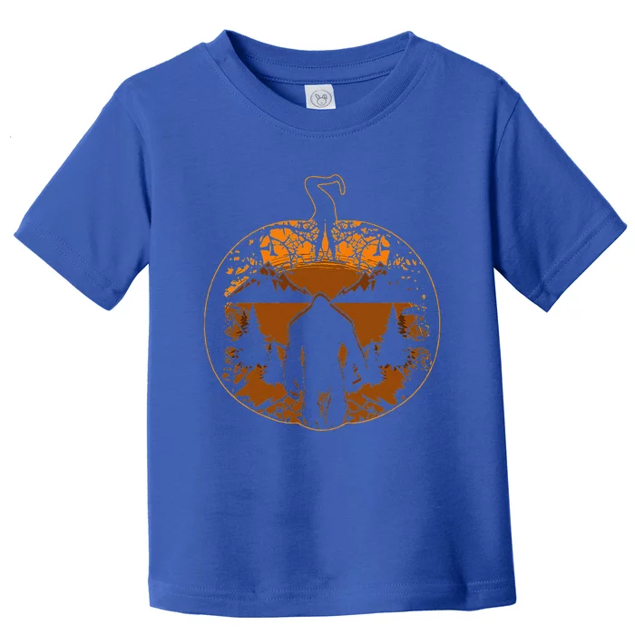 Bigfoot Sasquatch Halloween Pumpkin Toddler T-Shirt