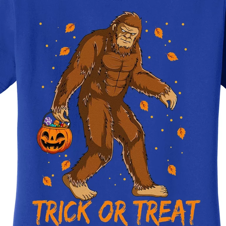 Bigfoot Sasquatch Halloween Trick Or Treat Costume Women's T-Shirt