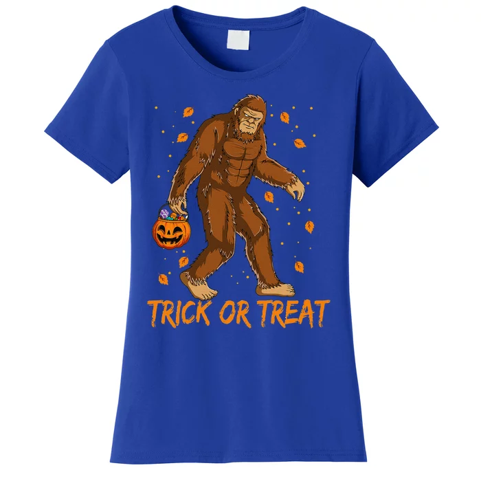 Bigfoot Sasquatch Halloween Trick Or Treat Costume Women's T-Shirt