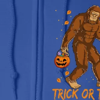 Bigfoot Sasquatch Halloween Trick Or Treat Costume Full Zip Hoodie