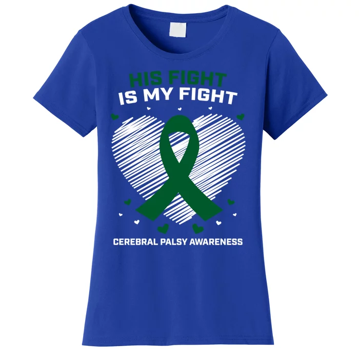 Brother Son His Fight Is My Fight Cerebral Palsy Awareness Gift Women's T-Shirt