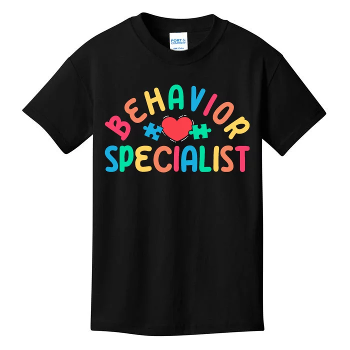 Behavior Specialist Heart Behavioral Specialist Kids T-Shirt