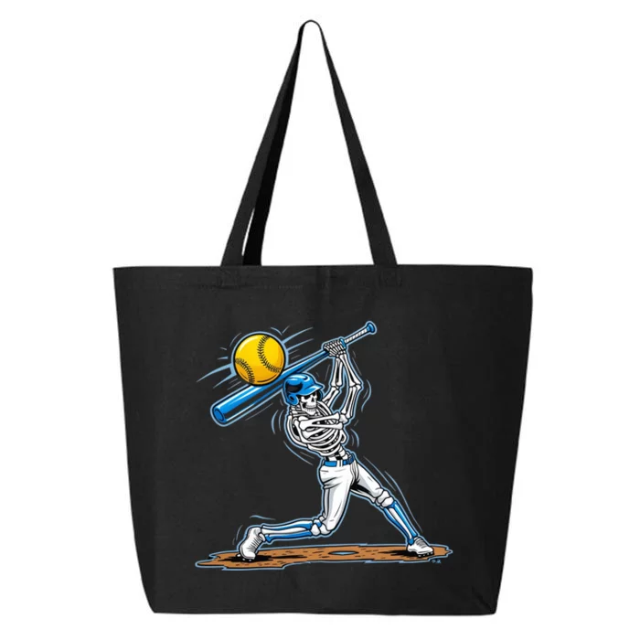 Baseball Skeleton Halloween Spooky Baseball Halloween Design 25L Jumbo Tote