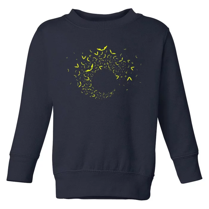 Bat Swarm Halloween Spooky Night Design Toddler Sweatshirt