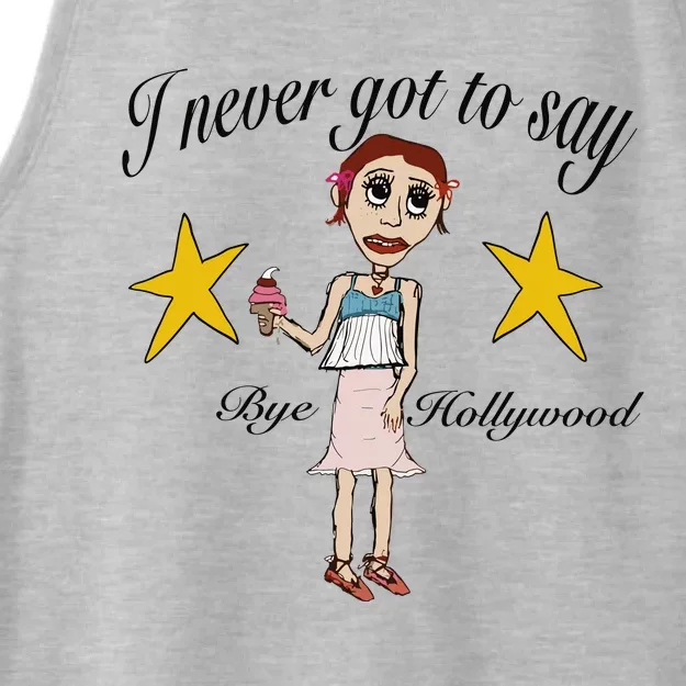 Byehollywood Shop I Never Got To Say Bye Hollywood Ladies Tri-Blend Wicking Tank