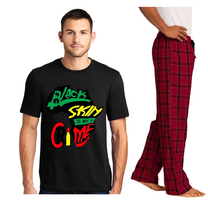 Black Skin Is Not A Crime History Month Bhm Blm Sista Bruh Gift Pajama Set