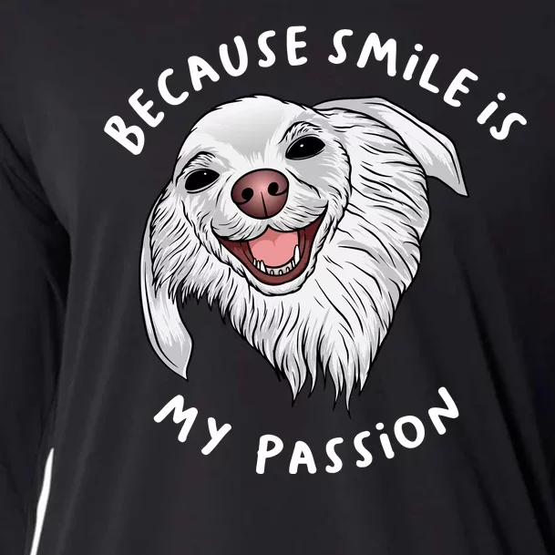 Because Smile Is My Passion Cooling Performance Long Sleeve Crew