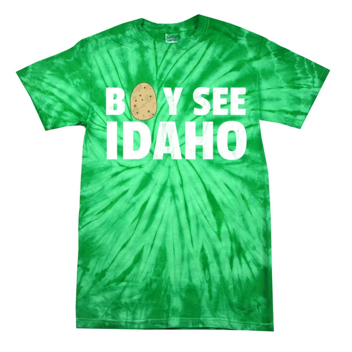 Boy See Idaho Design Boise Idaho Graphic Idaho Home Print Tie-Dye T-Shirt