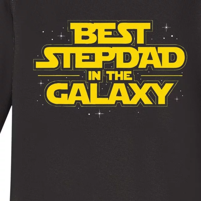 Best Stepdad In The Galaxy Stepfather Bonus Dad Fatherhood Baby Long Sleeve Bodysuit