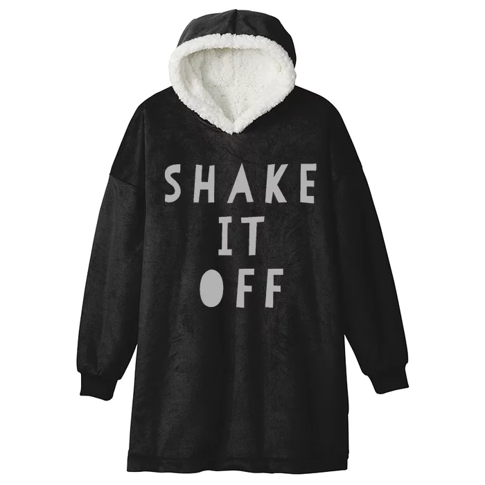 Black Shake It Off Classic Fit Trendy Music Lover's Hooded Wearable Blanket