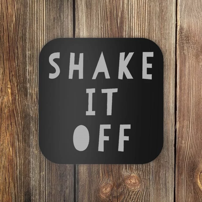 Black Shake It Off Classic Fit Trendy Music Lover's Coaster