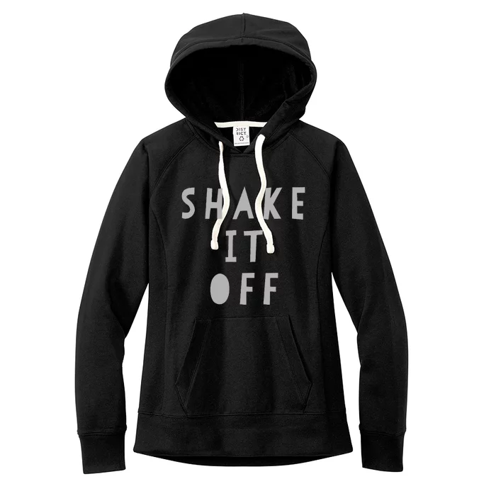 Black Shake It Off Classic Fit Trendy Music Lover's Women's Fleece Hoodie