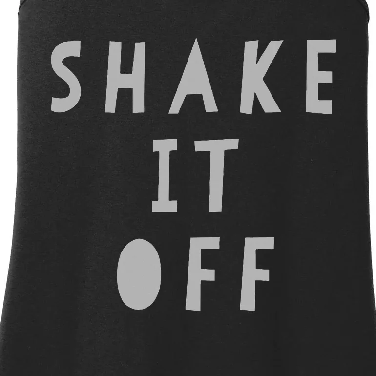 Black Shake It Off Classic Fit Trendy Music Lover's Ladies Essential Tank