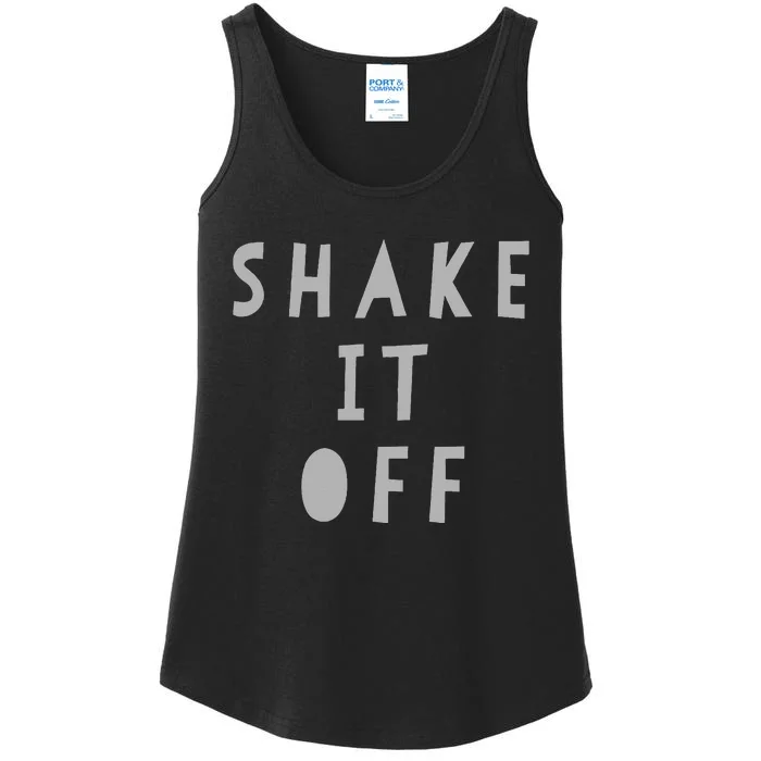 Black Shake It Off Classic Fit Trendy Music Lover's Ladies Essential Tank