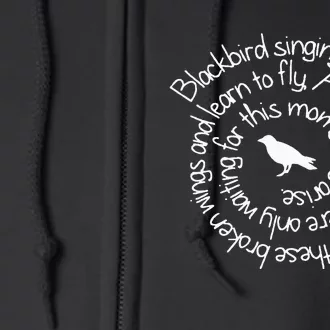 Blackbird Singing In The Dead Of Night Blackbird Full Zip Hoodie