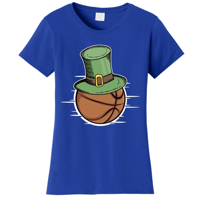 Basketball Sport Irish Shamrock Funny St Patricks Day Funny Gift Women's T-Shirt