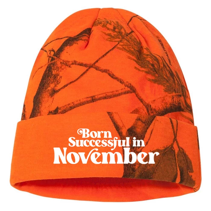 Born Successful In November Birth Month (2) Birthday Kati - 12in Camo Beanie