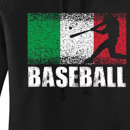 Baseball Sports Italy Flag Italian Baseball Women's Pullover Hoodie