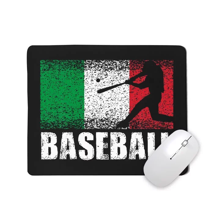 Baseball Sports Italy Flag Italian Baseball Mousepad