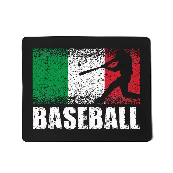 Baseball Sports Italy Flag Italian Baseball Mousepad