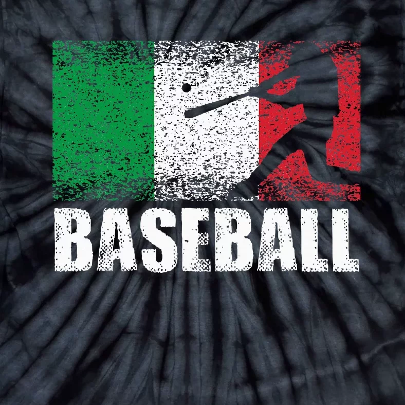 Baseball Sports Italy Flag Italian Baseball Tie-Dye T-Shirt