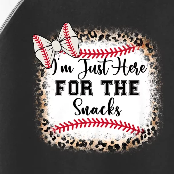 Baseball Sister Im Just Here For The Snacks Toddler Fine Jersey T-Shirt