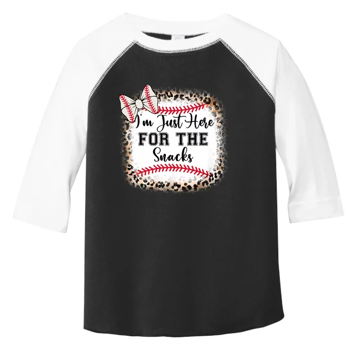 Baseball Sister Im Just Here For The Snacks Toddler Fine Jersey T-Shirt