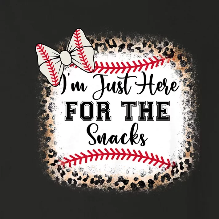 Baseball Sister Im Just Here For The Snacks Toddler Long Sleeve Shirt