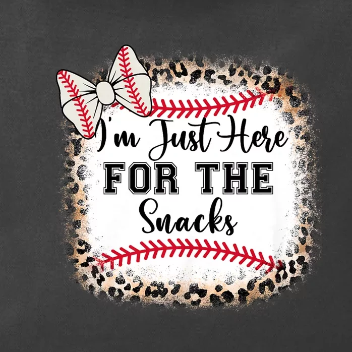 Baseball Sister Im Just Here For The Snacks Zip Tote Bag