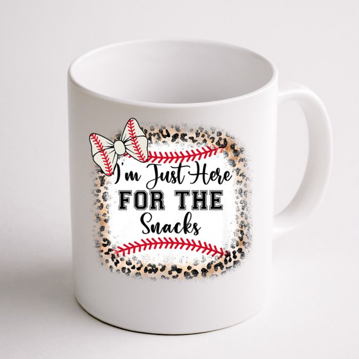 Baseball Sister Im Just Here For The Snacks Front & Back Coffee Mug