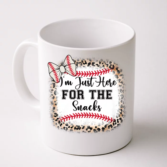 Baseball Sister Im Just Here For The Snacks Front & Back Coffee Mug