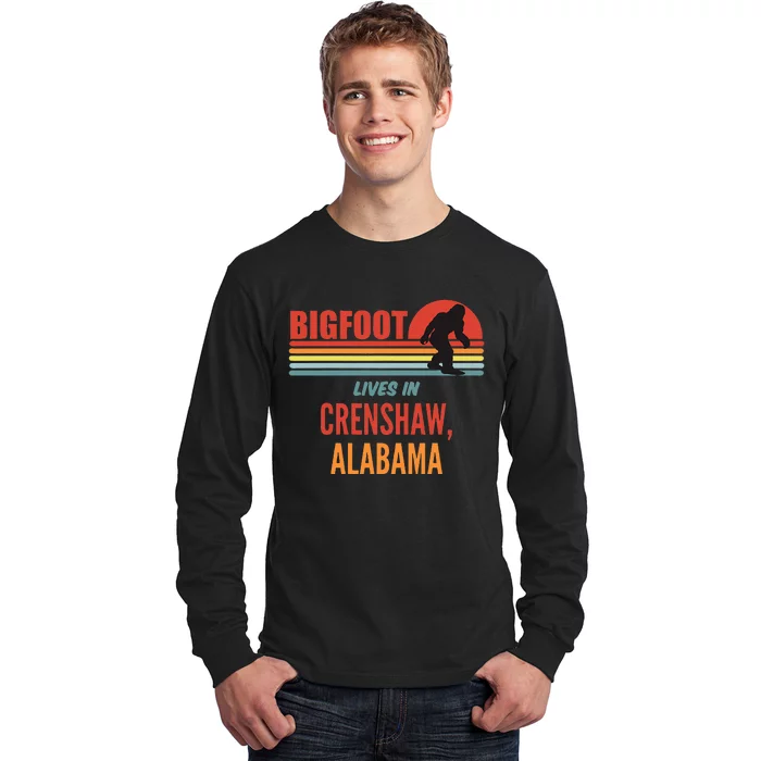 Bigfoot Sighting In Crenshaw Alabama Long Sleeve Shirt