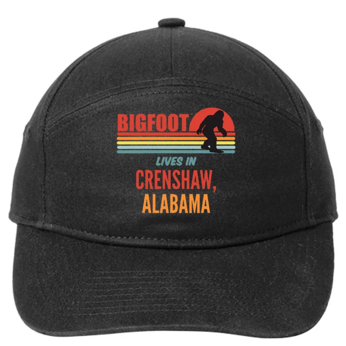 Bigfoot Sighting In Crenshaw Alabama 7-Panel Snapback Hat