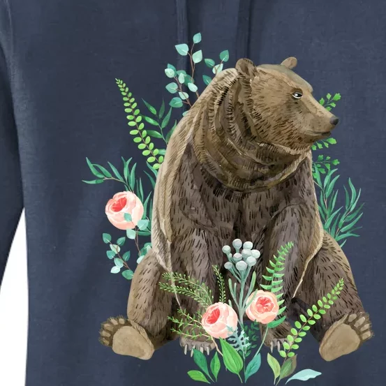 Bear Sitting In The Forest Women's Pullover Hoodie