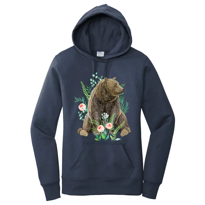 Bear Sitting In The Forest Women's Pullover Hoodie