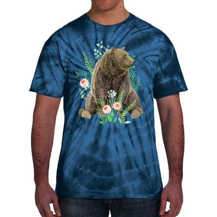 Bear Sitting In The Forest Tie-Dye T-Shirt