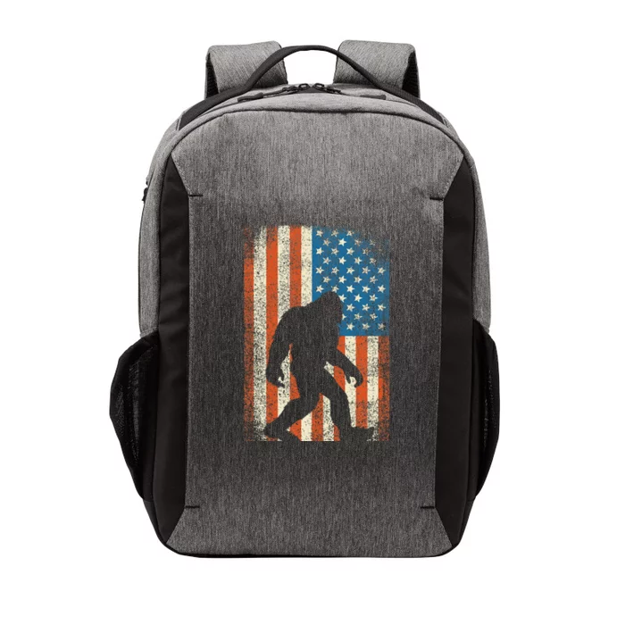 Bigfoot Sasquatch I Believe Patriot American Flag USA Vector Backpack