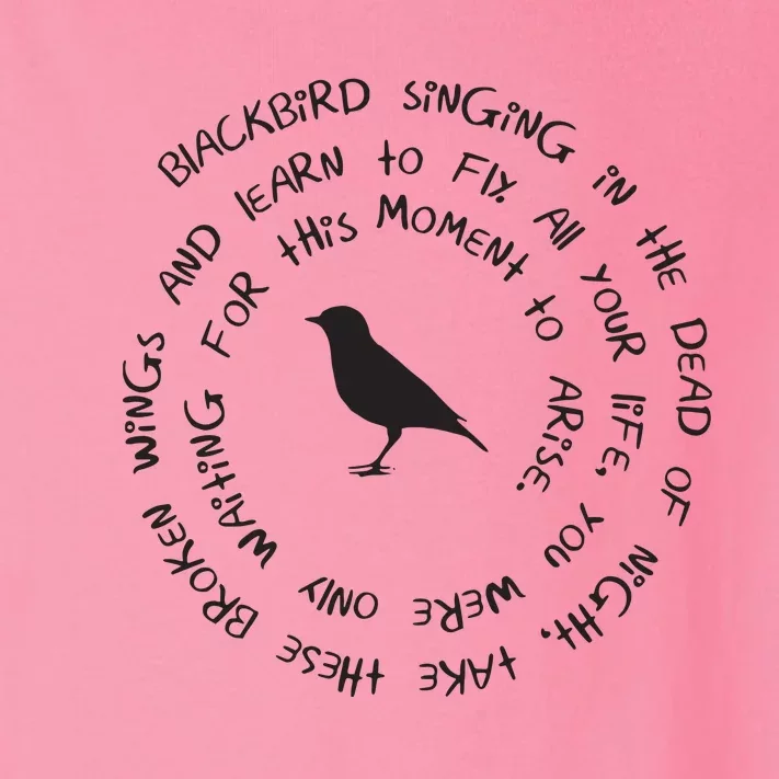 Blackbird Singing In The Dead Of Night Bird Lyrics Toddler Long Sleeve Shirt