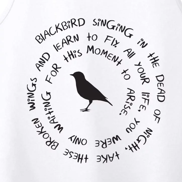 Blackbird Singing In The Dead Of Night Bird Lyrics Performance Tank