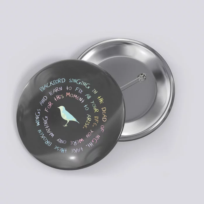 Blackbird Singing In The Dead Of Night Bird Lyrics Button